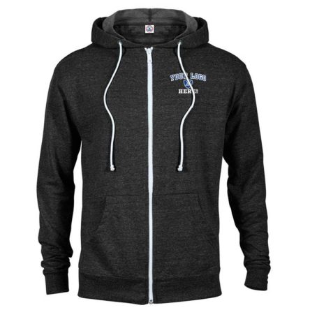 Black Heather French Terry Zip Hoodie – <span class="saleitem">Closeout Sale!</span>