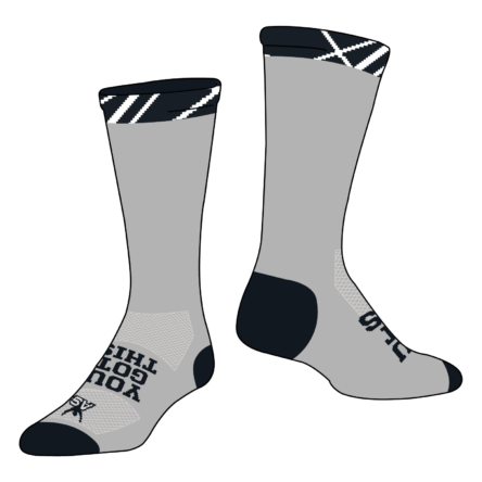 Atlantic Sportswear Elite Feel Good GREY Crew Socks
