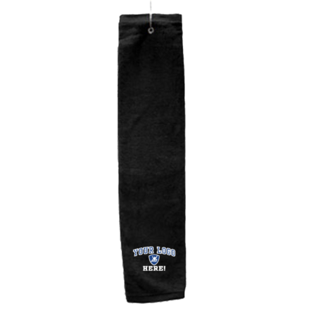 BLACK Deluxe Golf Towel with Hook