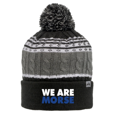 Black Altitude Knit Pom Beanie