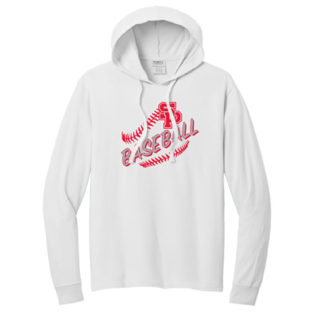 WHITE GARMENT-DYED Pullover HOODED Tee