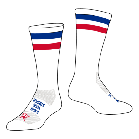 Atlantic Sportswear "EARN YOUR STRIPES" CREW Socks