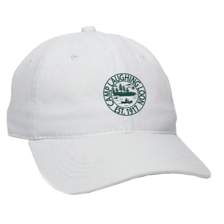 WHITE Garment Washed Cotton Twill Cap