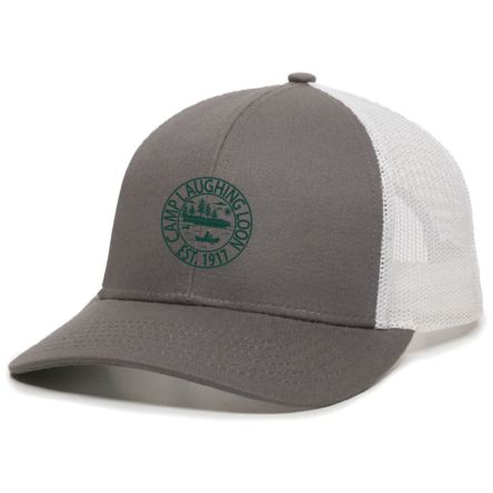 Graphite/White Structured Trucker Cap