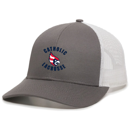 Graphite/White Structured Trucker Cap