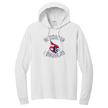 WHITE GARMENT-DYED Pullover HOODED Tee
