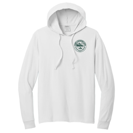 WHITE GARMENT-DYED Pullover HOODED Tee