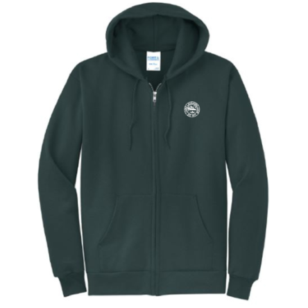 Classic DARK GREEN FULL-ZIP Sweatshirt – <span class="saleitem">NEW!</span>
